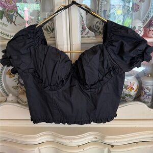 Mabel cropped Ruffle bustier top Size Small
